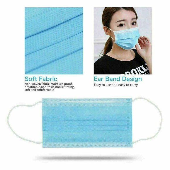 50 Pcs Disposable Face Masks - 3 Ply - Picture 4 of 8